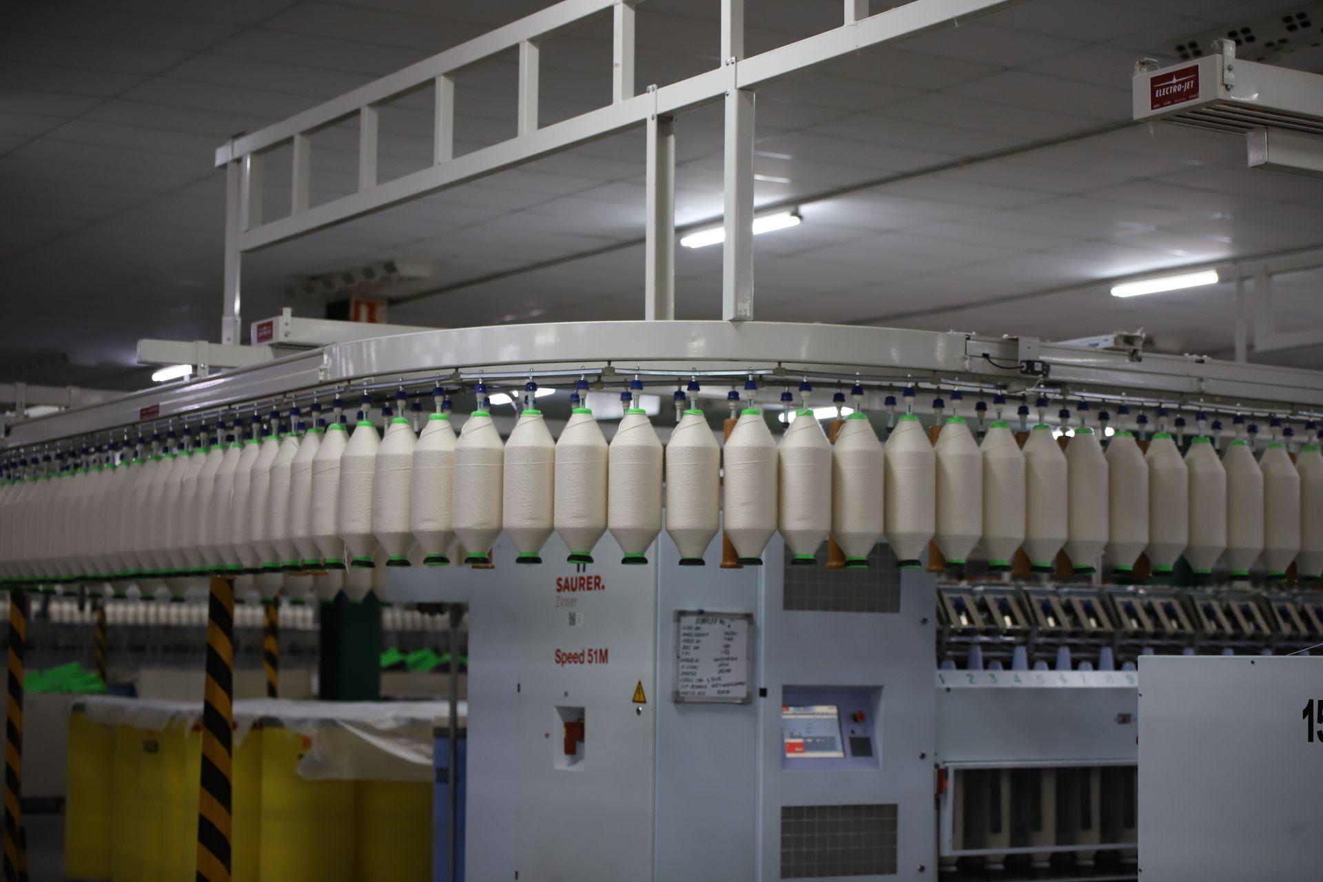 Textile production floor in Uzbekistan